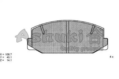 Комплект тормозных колодок ASHUKI 1080-8202