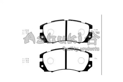Комплект тормозных колодок ASHUKI 1080-9007