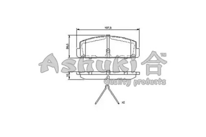 Комплект тормозных колодок ASHUKI 1083-9103