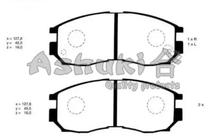 Комплект тормозных колодок ASHUKI C003-01