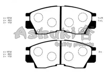 Комплект тормозных колодок ASHUKI C006-01