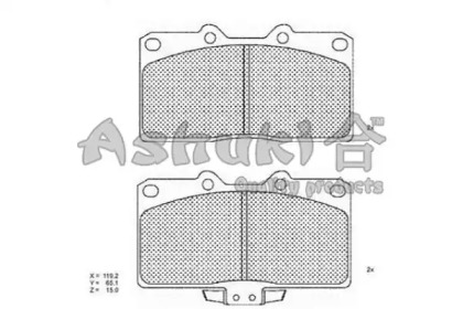 Комплект тормозных колодок ASHUKI C009-15