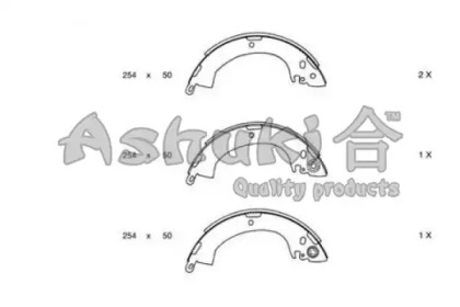 Комлект тормозных накладок ASHUKI C016-01