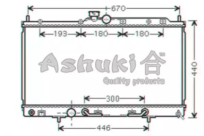 Радиатор, охлаждение двигателя ASHUKI C557-12