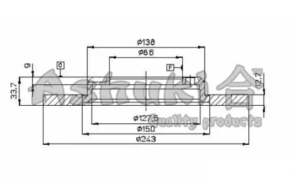 Тормозной диск ASHUKI C650-13