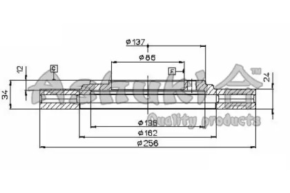 Тормозной диск ASHUKI C650-31