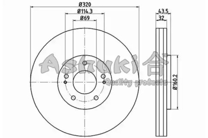 Тормозной диск ASHUKI C650-50