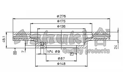 Тормозной диск ASHUKI C652-10