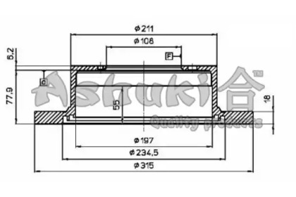 Тормозной диск ASHUKI C658-01