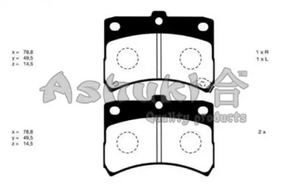 Комплект тормозных колодок ASHUKI D091-06
