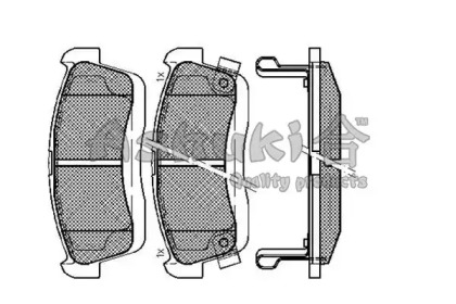 Комплект тормозных колодок ASHUKI D091-08