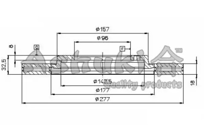 Тормозной диск ASHUKI D098-16