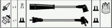 Комплект проводов зажигания ASHUKI D124-14