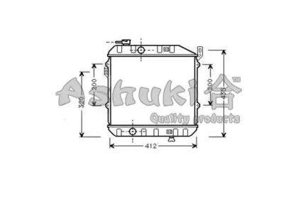 Радиатор, охлаждение двигателя ASHUKI D551-07