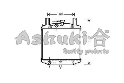 Радиатор, охлаждение двигателя ASHUKI D551-10