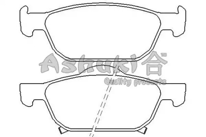 Комплект тормозных колодок ASHUKI H025-68