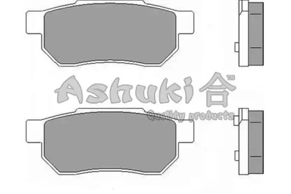 Комплект тормозных колодок, дисковый тормоз ASHUKI H026-15