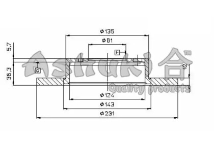 Тормозной диск ASHUKI H035-03