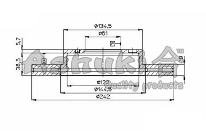 Тормозной диск ASHUKI H035-07