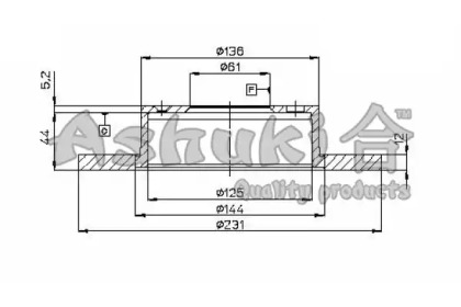 Тормозной диск ASHUKI H036-01