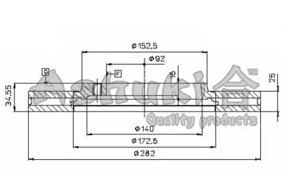 Тормозной диск ASHUKI H037-18