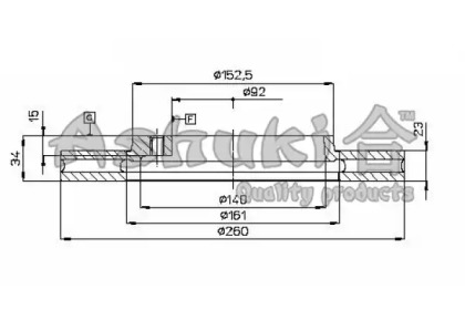 Тормозной диск ASHUKI H037-20