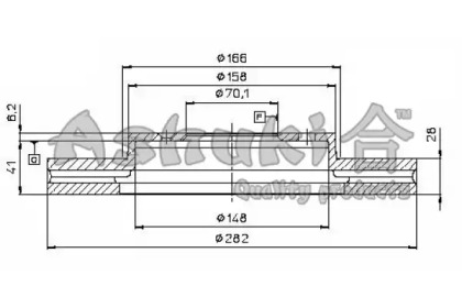 Тормозной диск ASHUKI H037-52