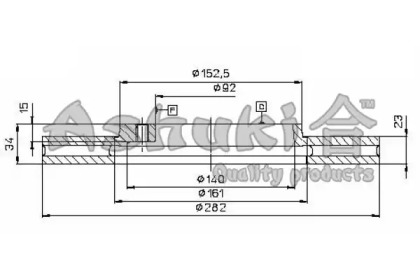 Тормозной диск ASHUKI H037-60