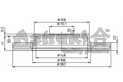 Тормозной диск ASHUKI H037-70