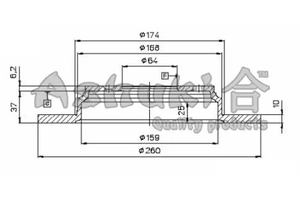 Тормозной диск ASHUKI H039-02