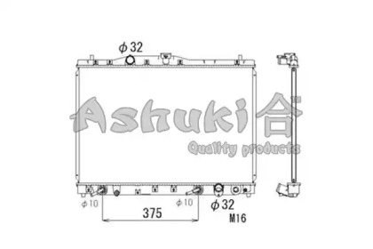 Радиатор, охлаждение двигателя ASHUKI H557-53