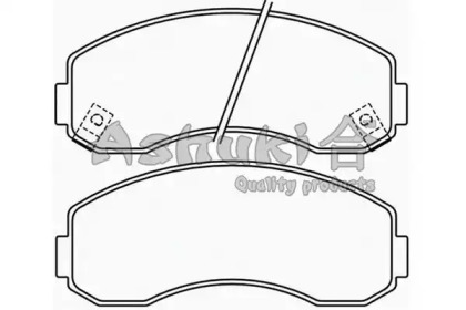 Комплект тормозных колодок ASHUKI I044-15