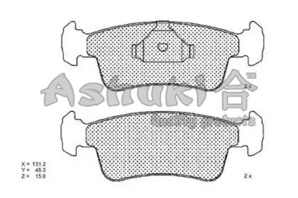 Комплект тормозных колодок ASHUKI K012-03