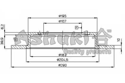 Тормозной диск ASHUKI K016-05