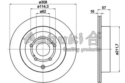 Тормозной диск ASHUKI K016-56