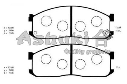 Комплект тормозных колодок ASHUKI M058-01