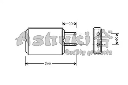 Теплообменник, отопление салона ASHUKI M559-94