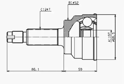 Шарнирный комплект ASHUKI MA-340I