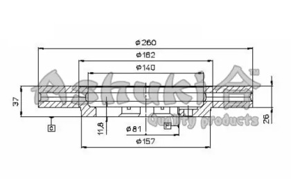 Тормозной диск ASHUKI N013-36