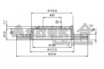 Тормозной диск ASHUKI N013-70