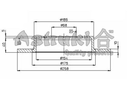 Тормозной диск ASHUKI N014-45