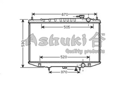 Радиатор, охлаждение двигателя ASHUKI N651-38