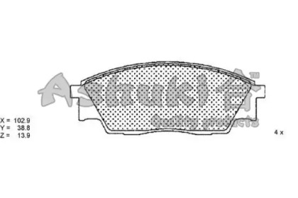 Комплект тормозных колодок ASHUKI S011-06