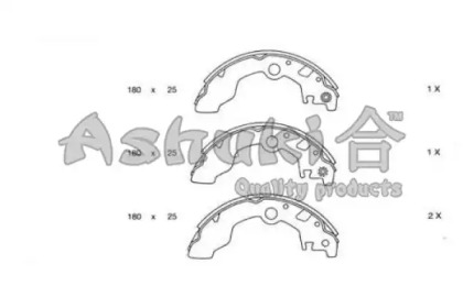 Комлект тормозных накладок ASHUKI S014-05