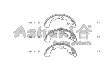 Комлект тормозных накладок ASHUKI S014-12