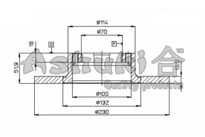 Тормозной диск ASHUKI S016-01