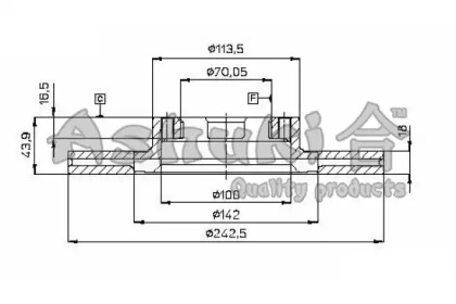 Тормозной диск ASHUKI S016-02