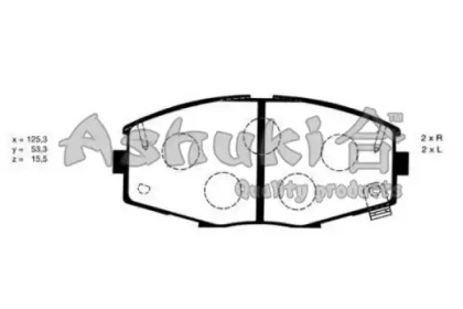 Комплект тормозных колодок ASHUKI T111-05