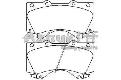 Комплект тормозных колодок ASHUKI T112-92