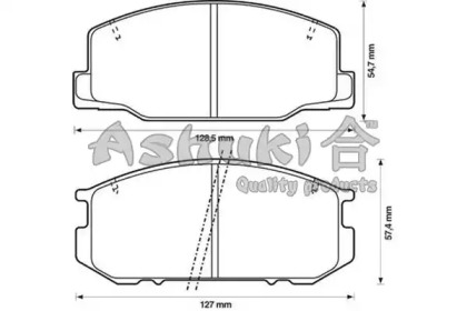 Комплект тормозных колодок ASHUKI T114-16